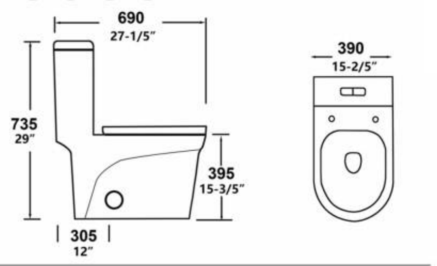 Toilette SIGNATURE — Essential — Dessin technique